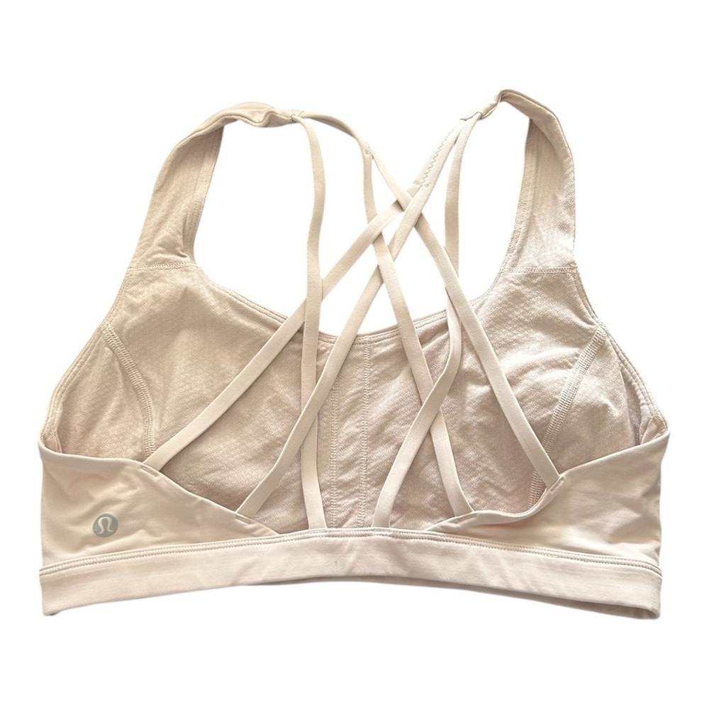 Lululemon Free To Be Serene Light‎ Baby Pink Tan Sports Bra